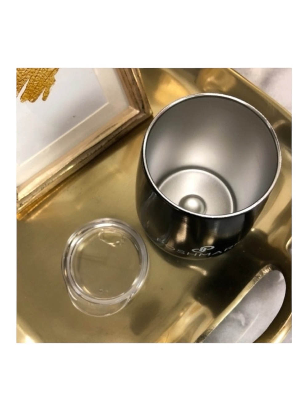 new Poshmark ༄ Stemless Wine Tumbler ༄ Coffee Cup ༄ Black Stainless Steel - Picture 14 of 16